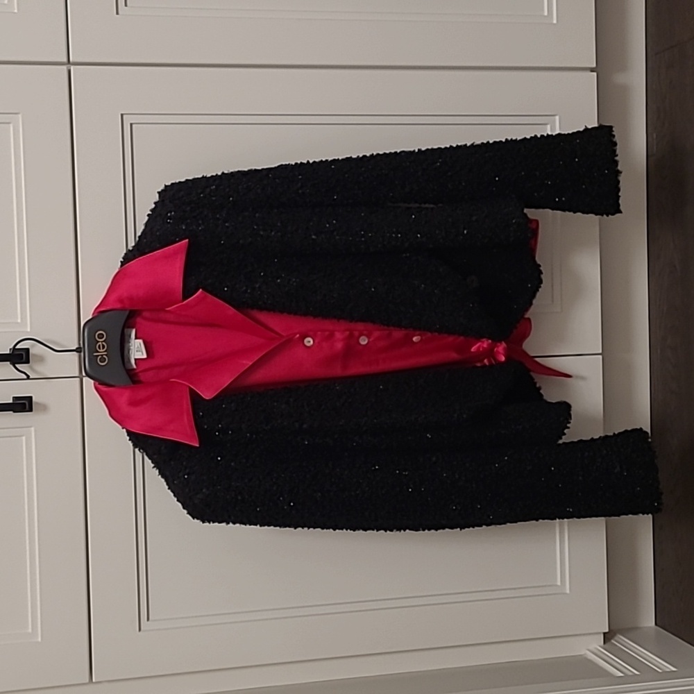 Women's jacket size 8 Bianca Nygard black with sequin and sparkle details